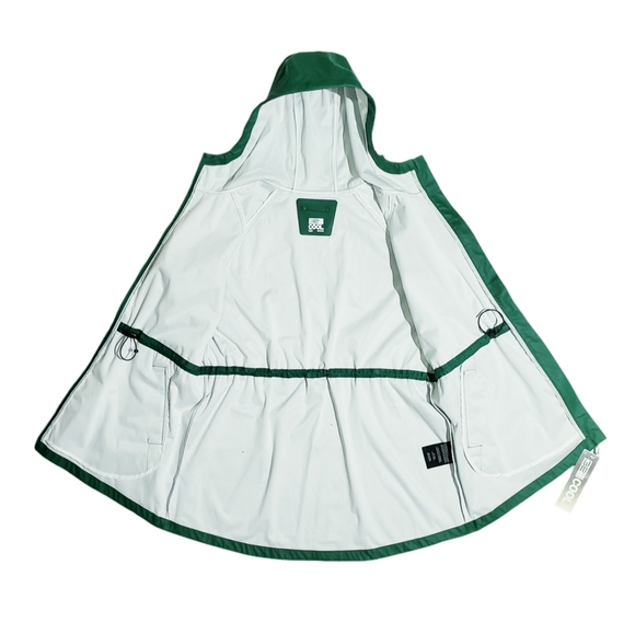 32 Degrees Womens Waterproof Rain Anorak Hooded Jacket Hunter Green Large NWT - Picture 4 of 8